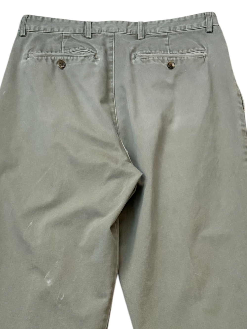 VTG Y2K Banana Republic Pleated Khaki Pants Olive Green 32x32 Fits 31x28.5 Fair - Picture 5 of 16